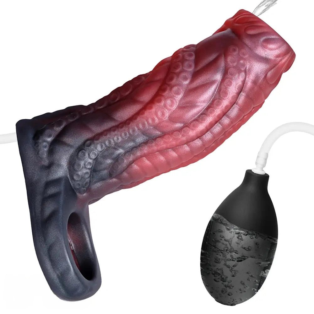 Squirting Tentacle Penis Sleeve - Cock Extension Sleeve