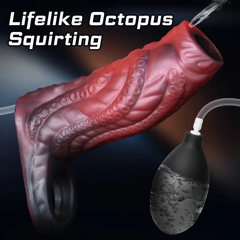 Squirting Tentacle Penis Sleeve - Cock Extension Sleeve