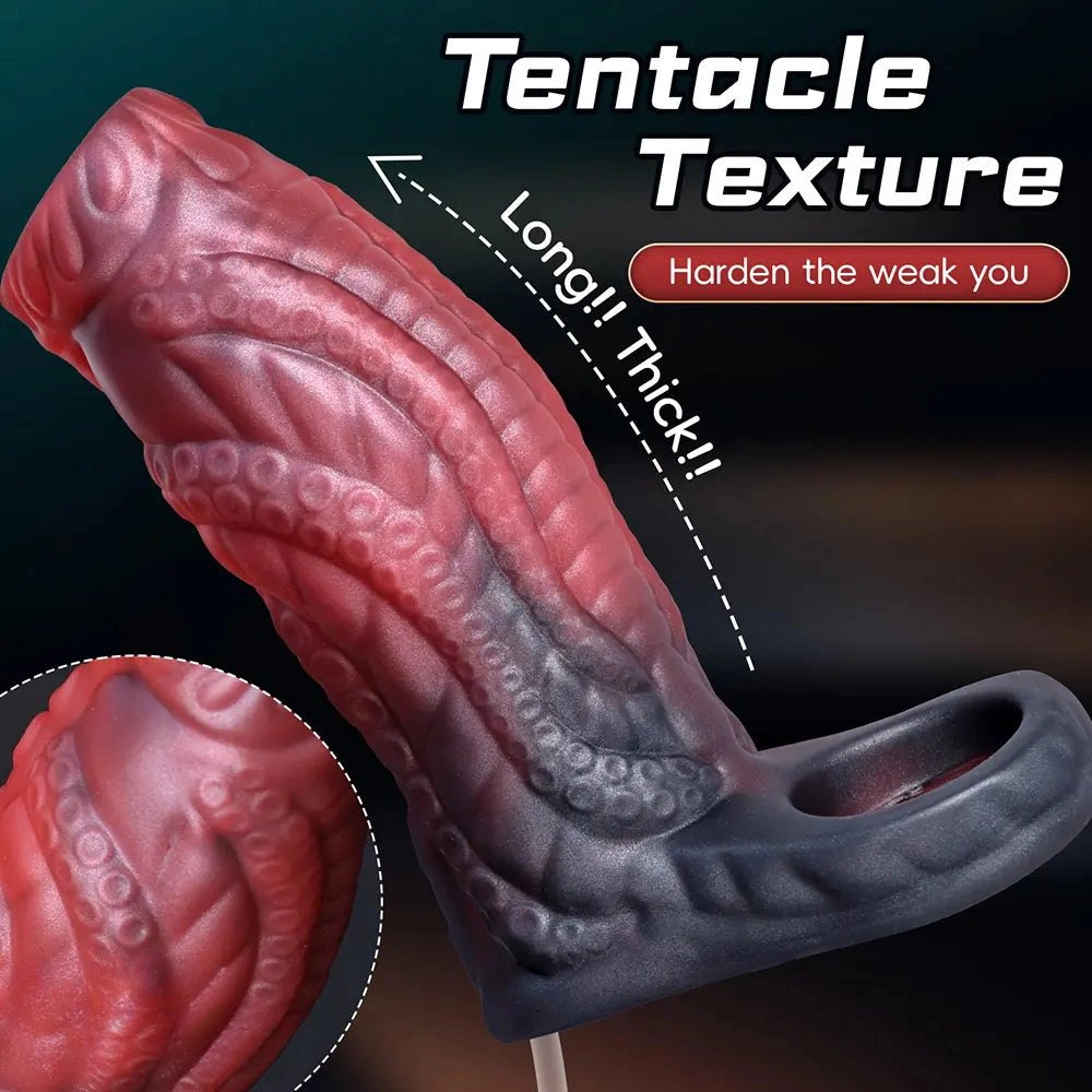 Squirting Tentacle Penis Sleeve - Cock Extension Sleeve