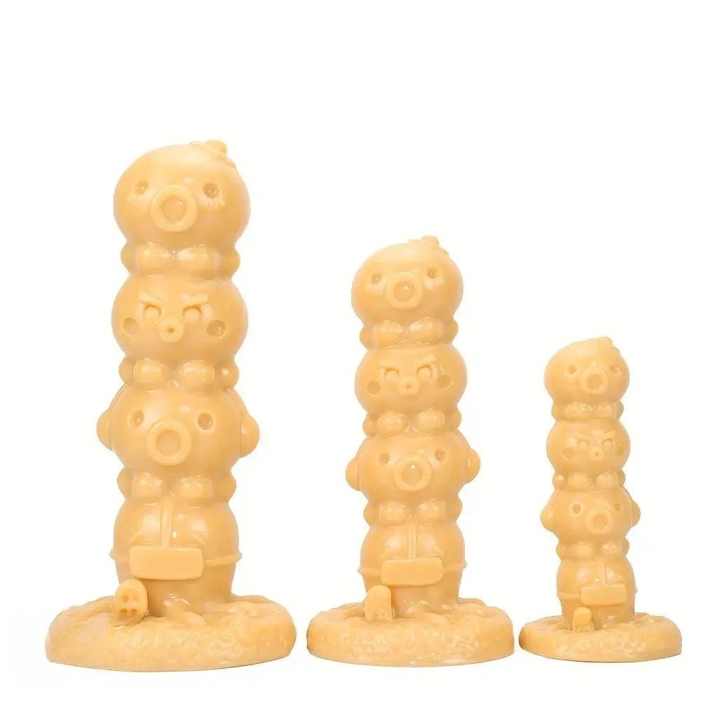Stacked Novelty Fantasy Dildo - PVC Stacked Fantasy Dildo