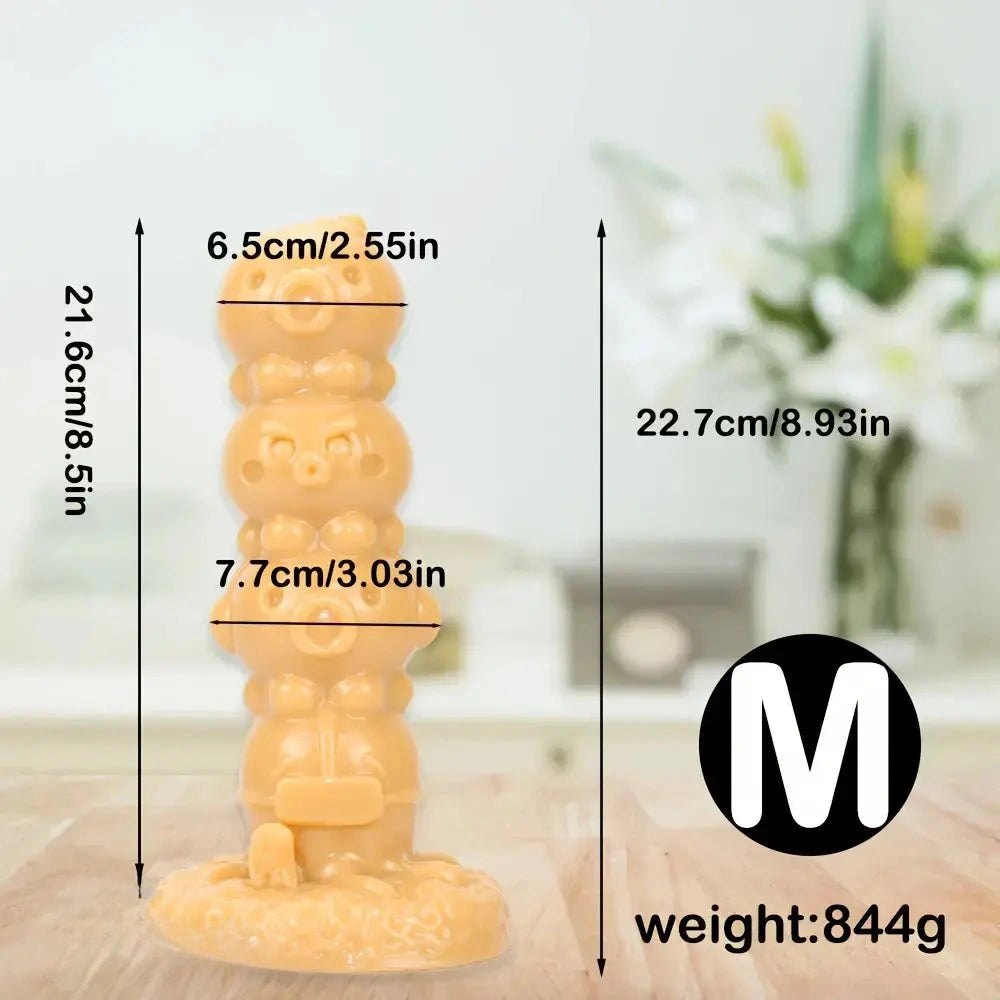 Stacked Novelty Fantasy Dildo - PVC Stacked Fantasy Dildo
