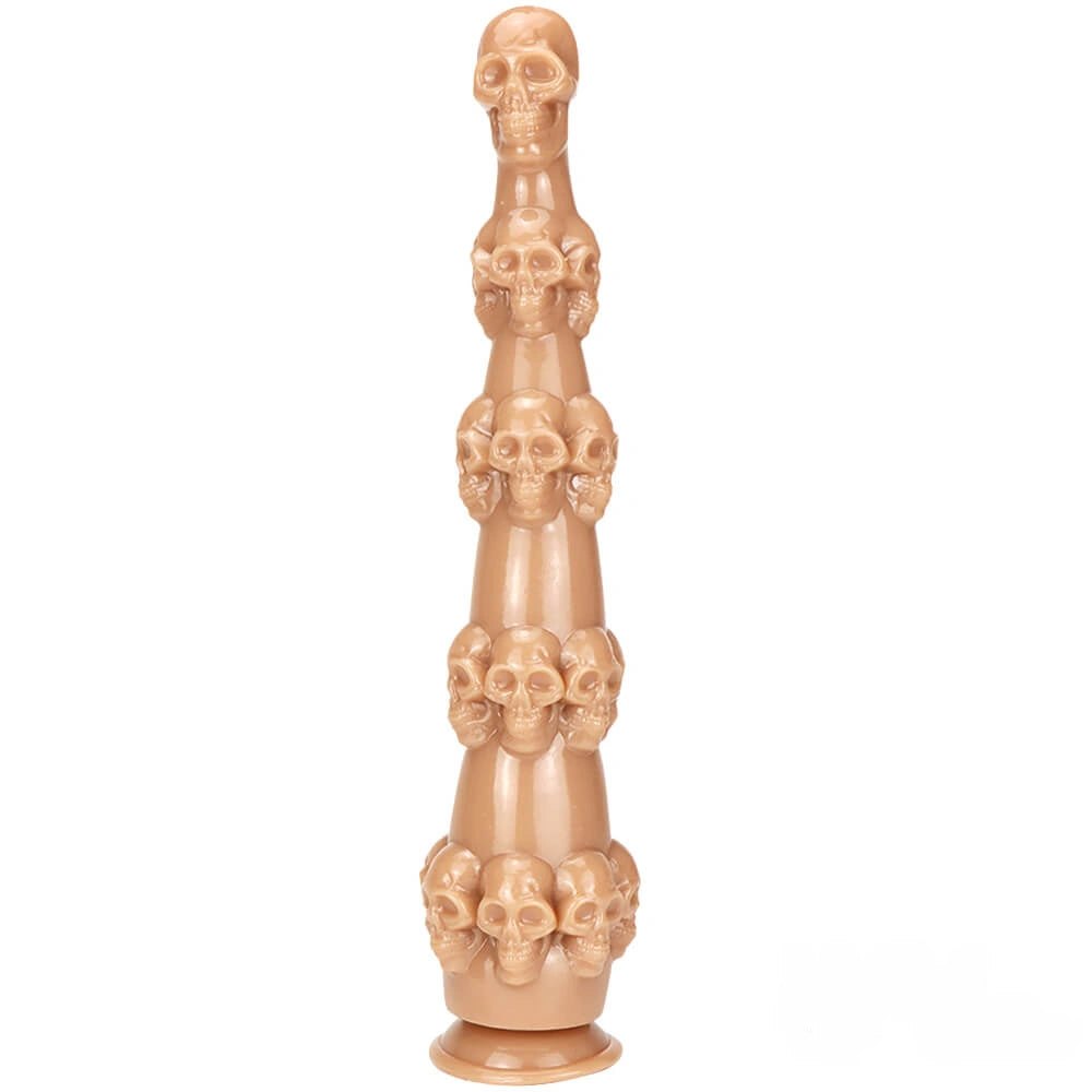 Stacked Skull Fantasy Dildo - Novelty PVC Fantasy Dildo