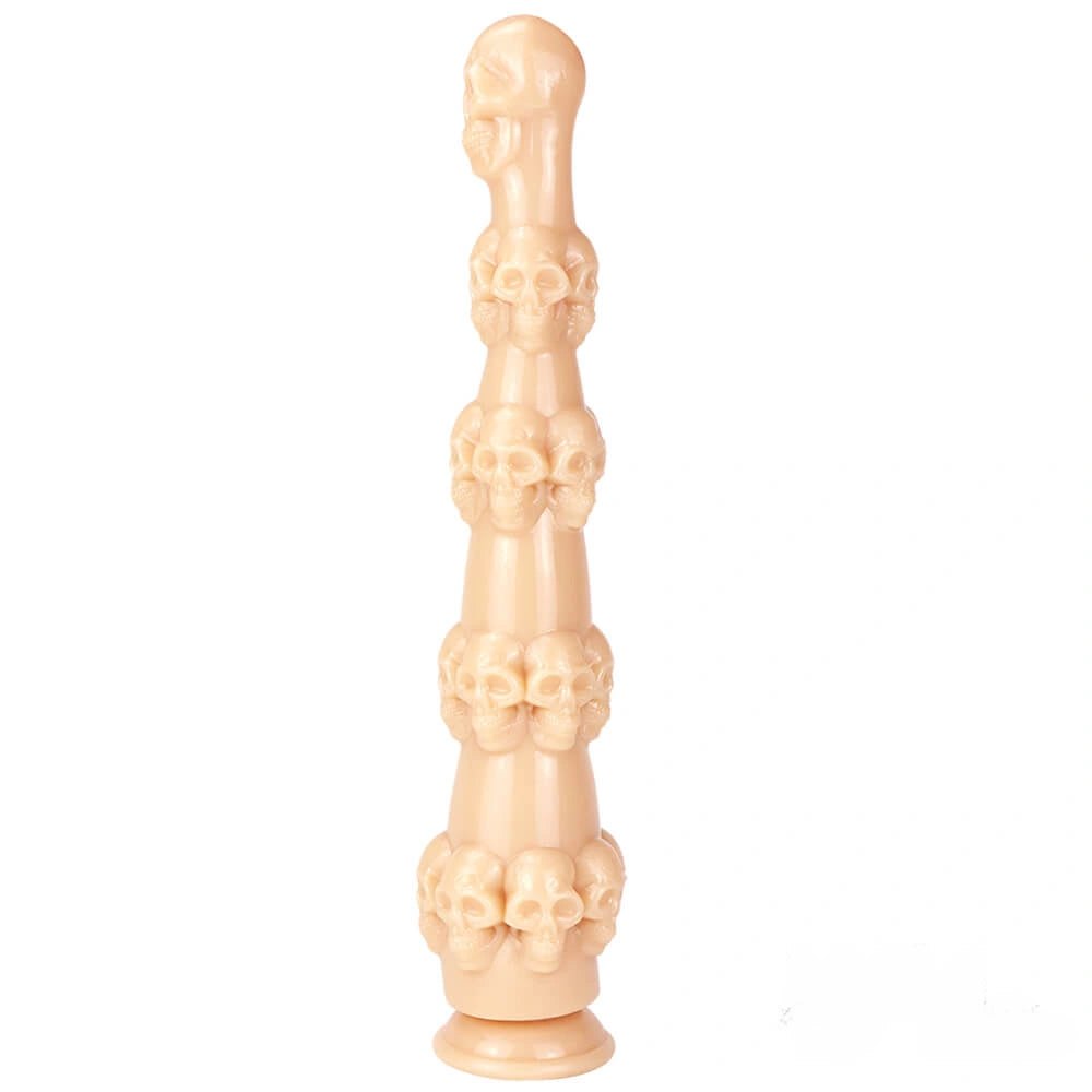 Stacked Skull Fantasy Dildo - Novelty PVC Fantasy Dildo