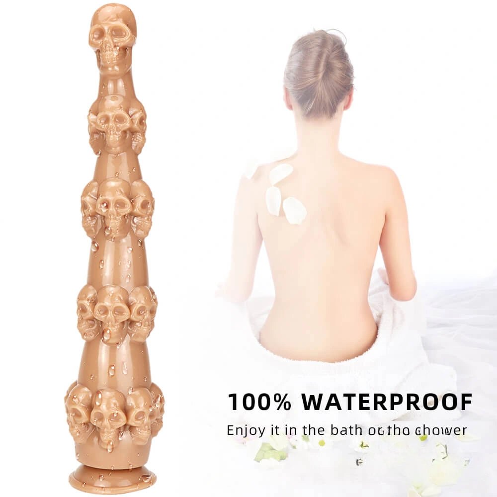 Stacked Skull Fantasy Dildo - Novelty PVC Fantasy Dildo