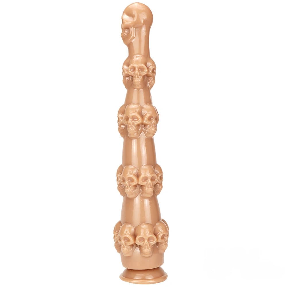 Stacked Skull Fantasy Dildo - Novelty PVC Fantasy Dildo