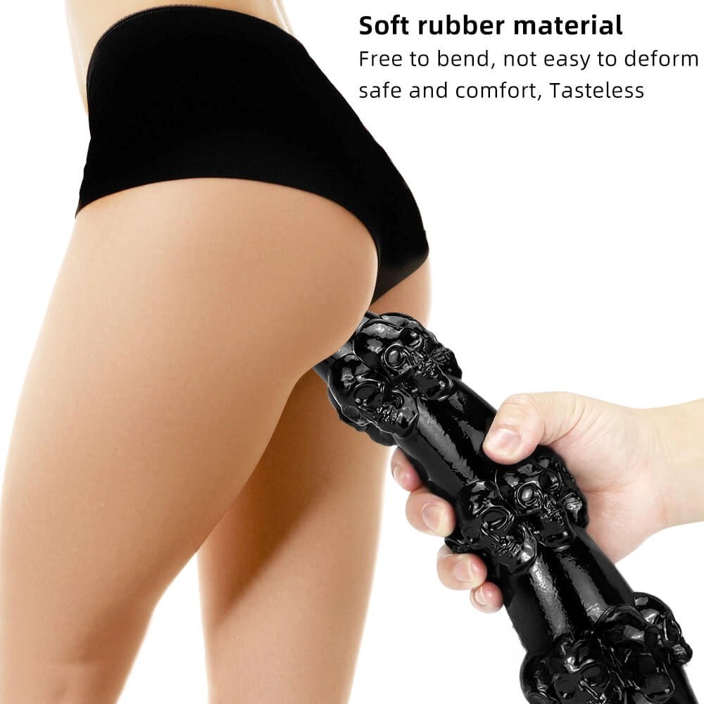 Stacked Skull Fantasy Dildo - Novelty PVC Fantasy Dildo