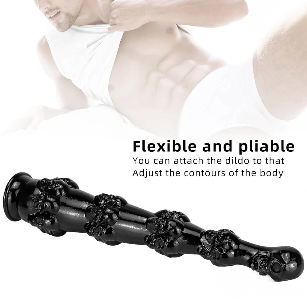 Stacked Skull Fantasy Dildo - Novelty PVC Fantasy Dildo