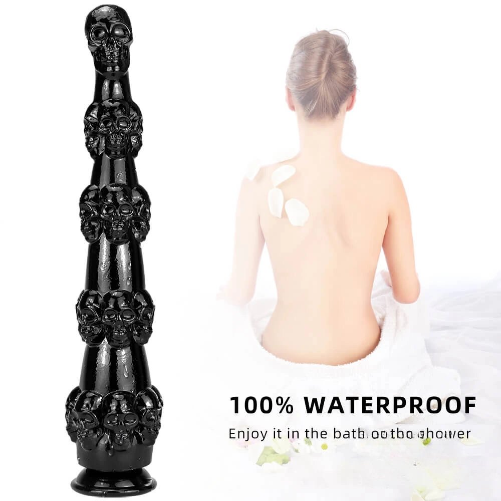 Stacked Skull Fantasy Dildo - Novelty PVC Fantasy Dildo