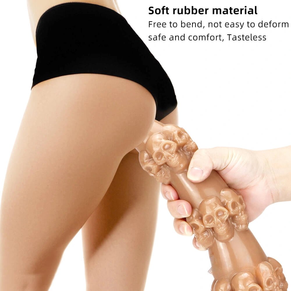 Stacked Skull Fantasy Dildo - Novelty PVC Fantasy Dildo