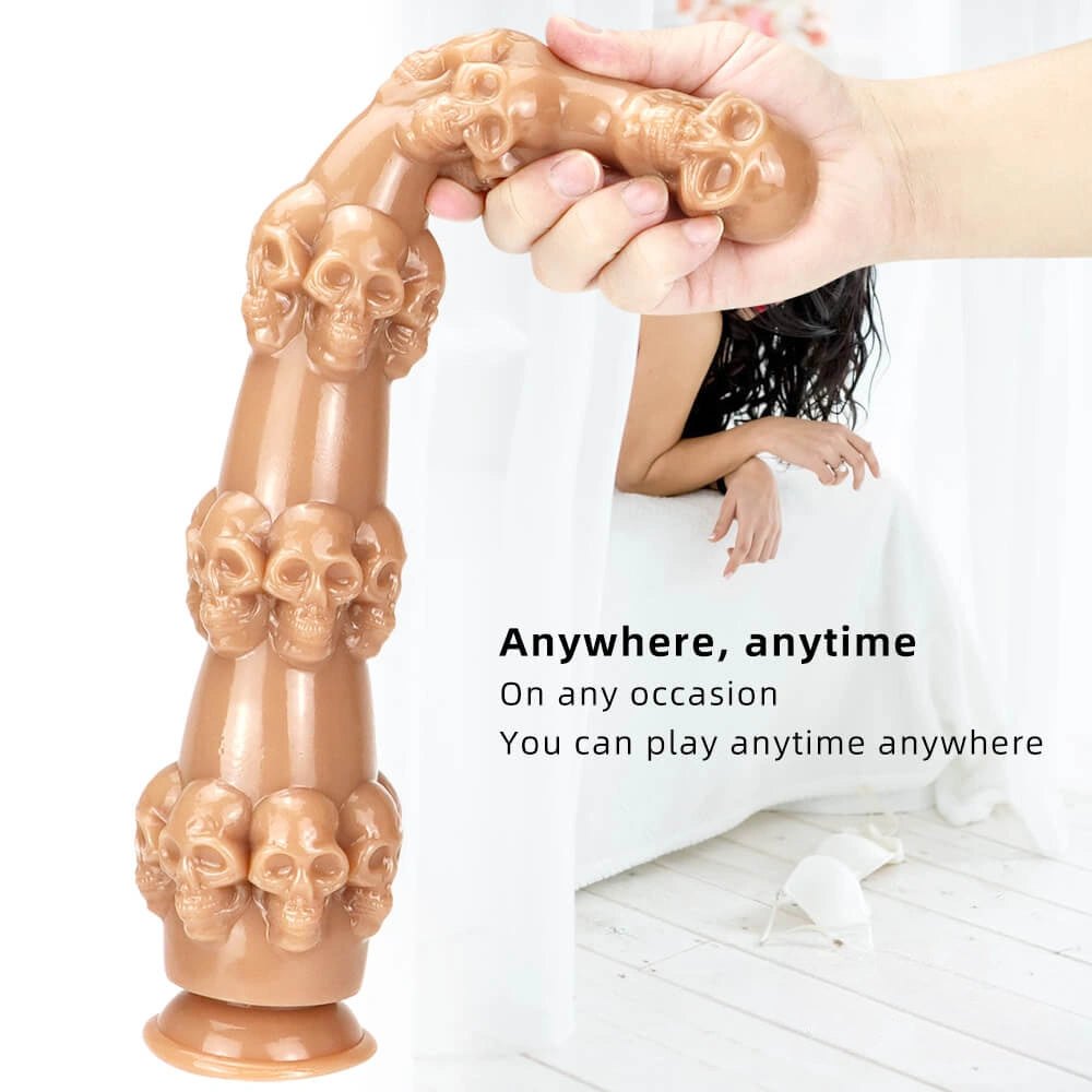 Stacked Skull Fantasy Dildo - Novelty PVC Fantasy Dildo
