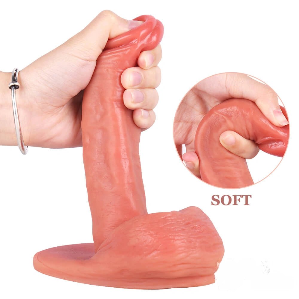 Stick-On Wall Dildo 7.5in - Suction Cup Realistic Dildo