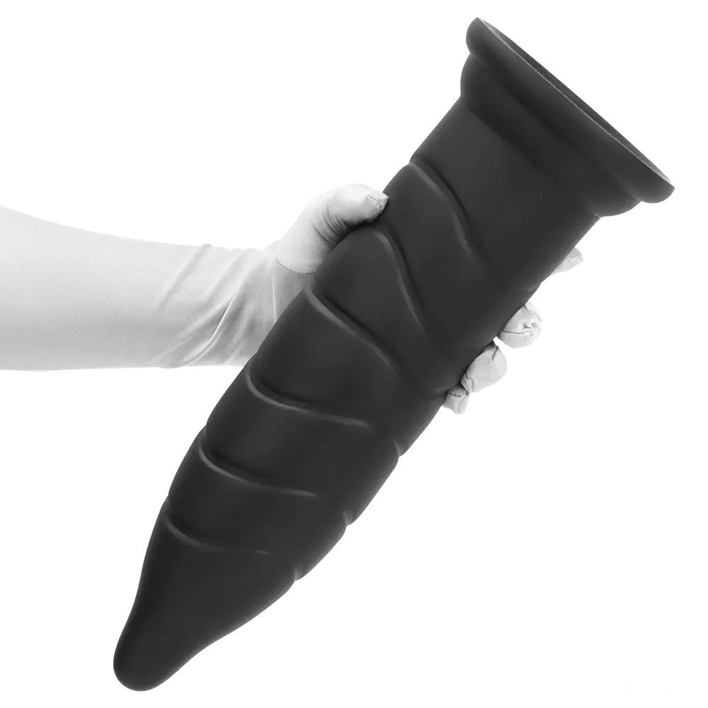 Straight Ribbed G-Spot Dildo - Silicone G-Spot Toy