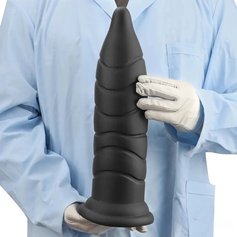 Straight Ribbed G-Spot Dildo - Silicone G-Spot Toy