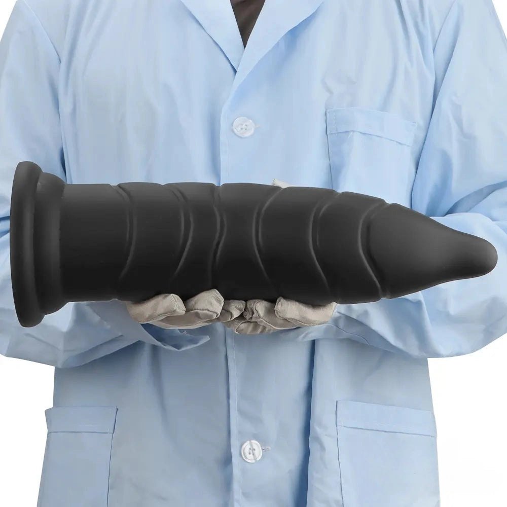 Straight Ribbed G-Spot Dildo - Silicone G-Spot Toy