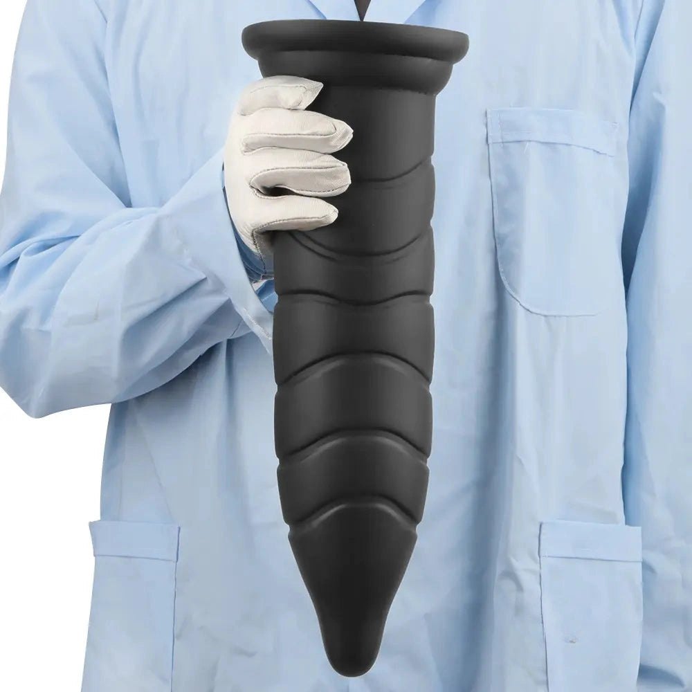 Straight Ribbed G-Spot Dildo - Silicone G-Spot Toy
