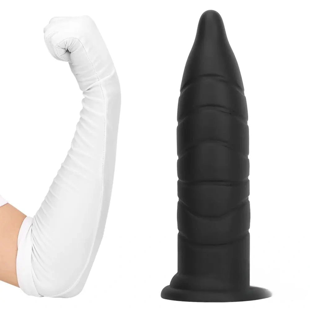 Straight Ribbed G-Spot Dildo - Silicone G-Spot Toy