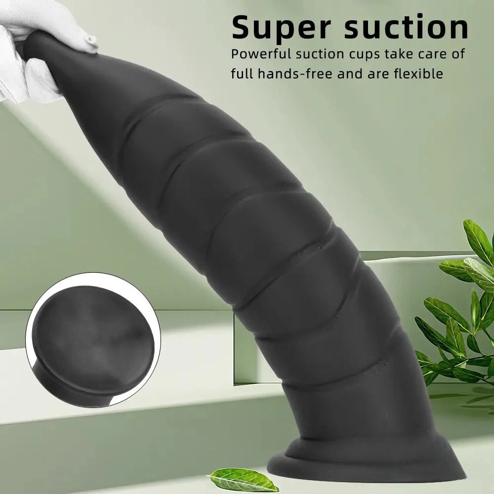 Straight Ribbed G-Spot Dildo - Silicone G-Spot Toy