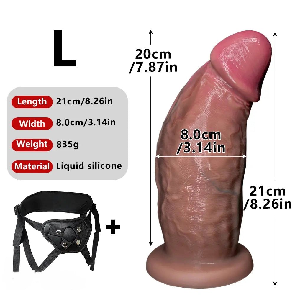 Strap-On Ready Realistic Dildo - Thick Strap-On Dildo