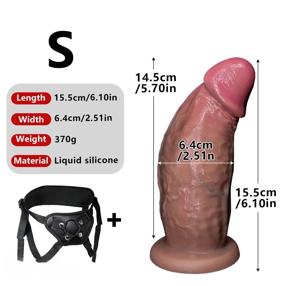 Strap-On Ready Realistic Dildo - Thick Strap-On Dildo