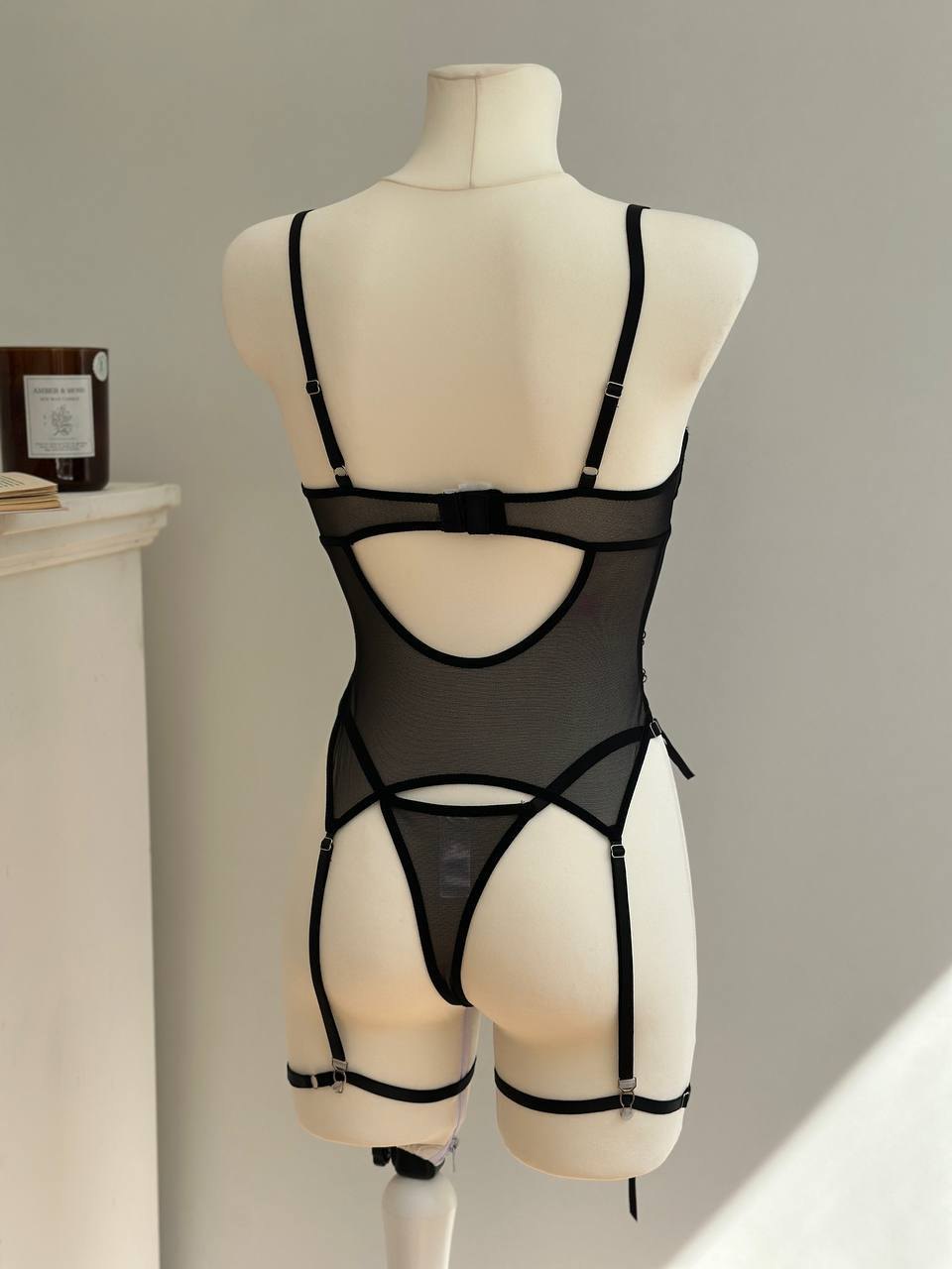 Strappy Cutout Lace Bodysuit - Lingerie Bodysuit for Women