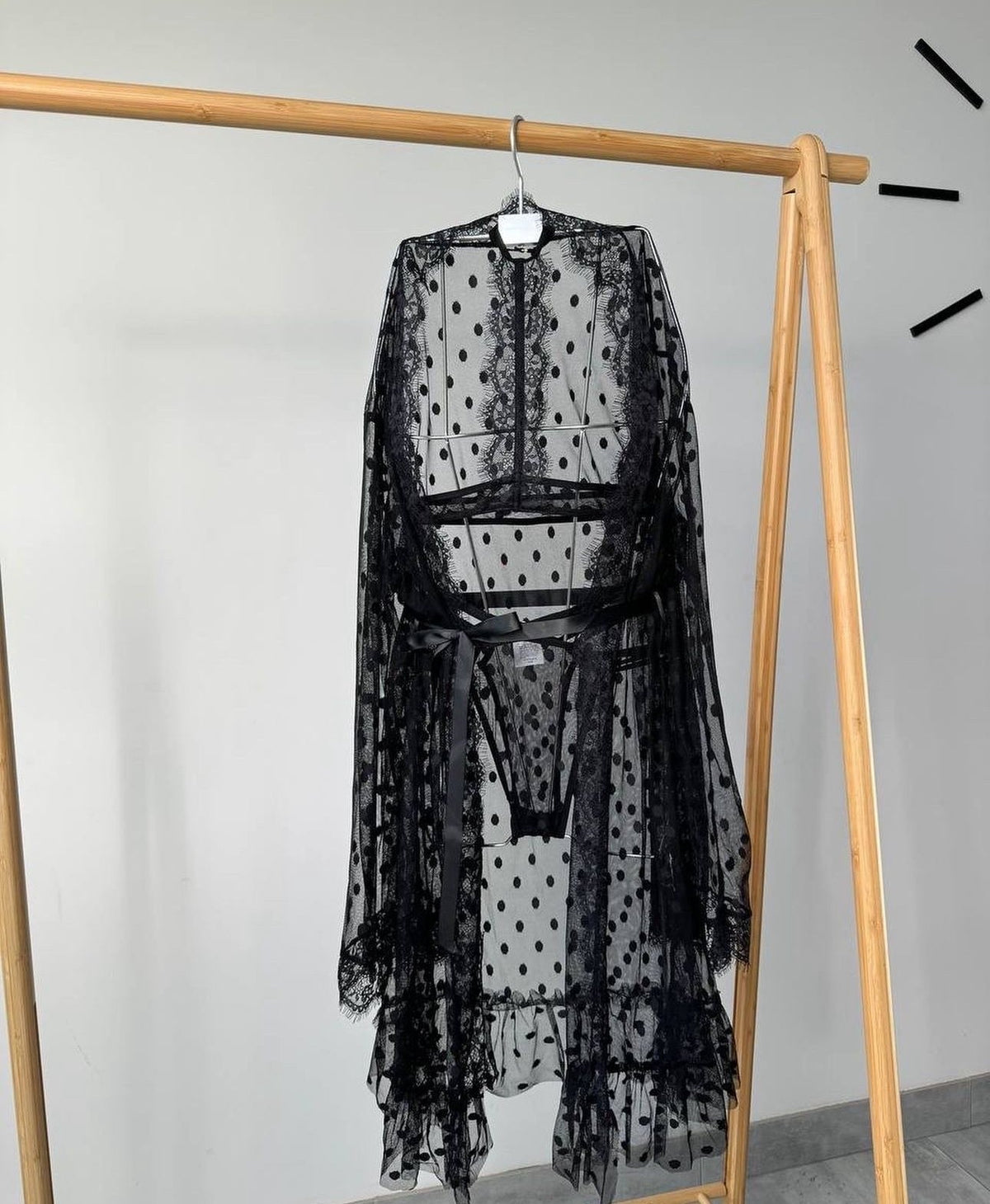 Strappy Dotted Mesh Chemise - Sexy Slip Nightgown