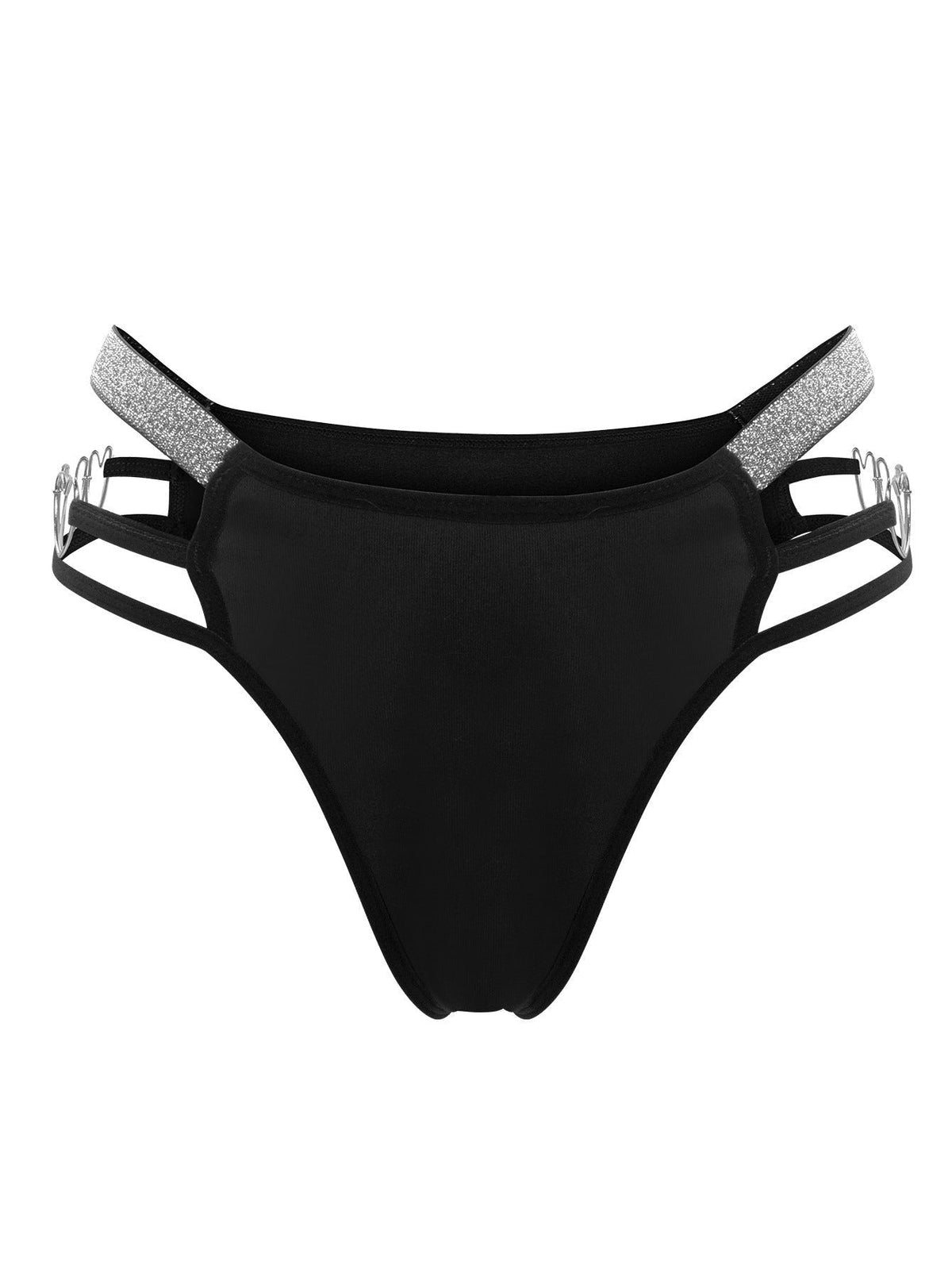 Strappy Heart Button Thong - Sexy G String Thong