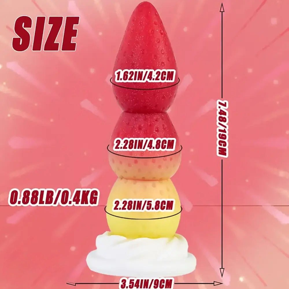 Strawberry Fruit Novelty Dildo - Suction Cup Dildo
