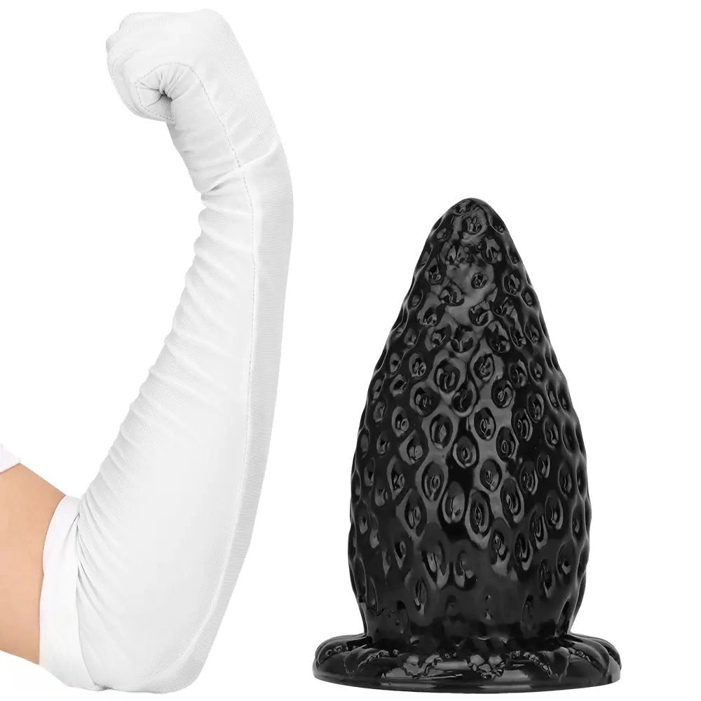 Strawberry Anal Plug, 3 Sizes - Thick PVC Butt Plug