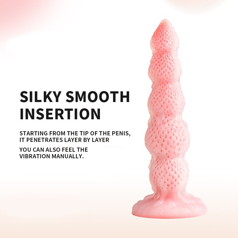 Strawberry Tower Suction Cup Dildo - Fantasy Dildo, 2 Sizes