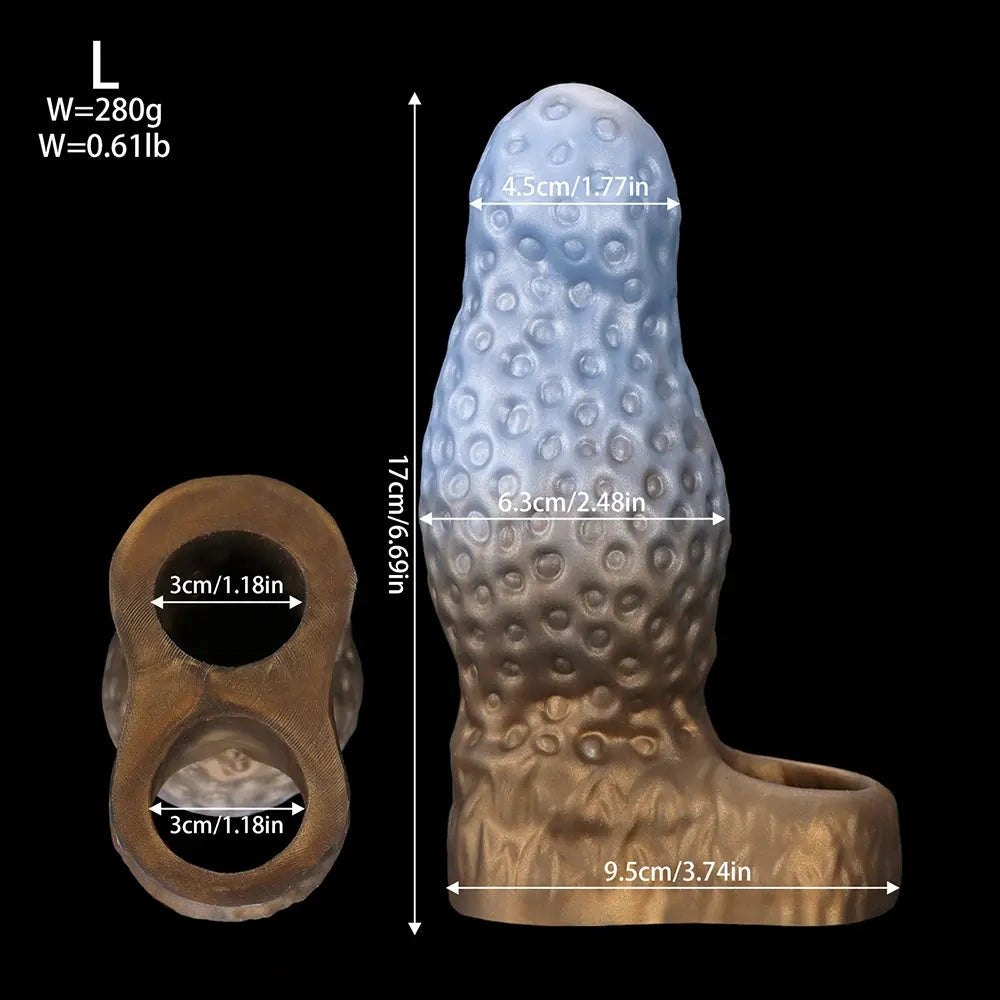 Sucker Texture Sleeve - Silicone Fantasy Hollow Sleeve