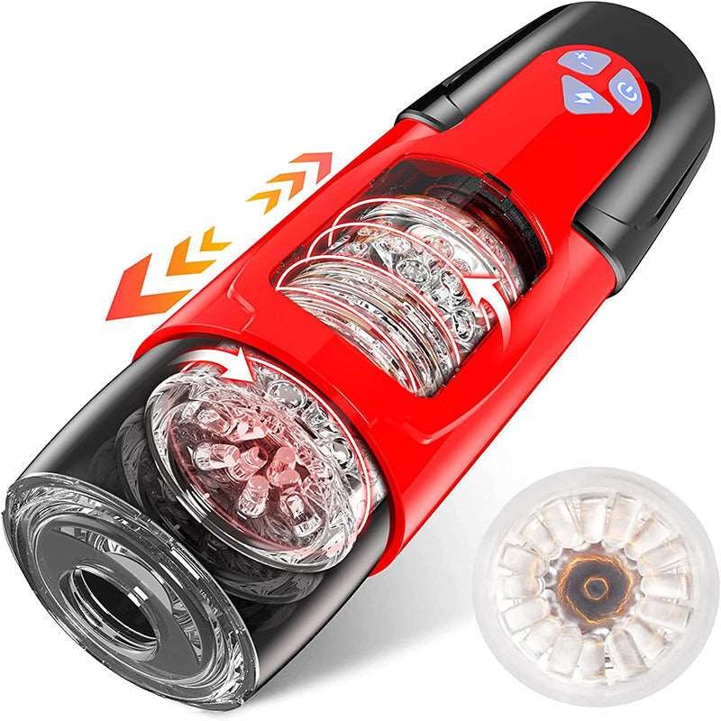 Suction-Base Rotating Masturbator - Ball-Bearing TPE Stroker