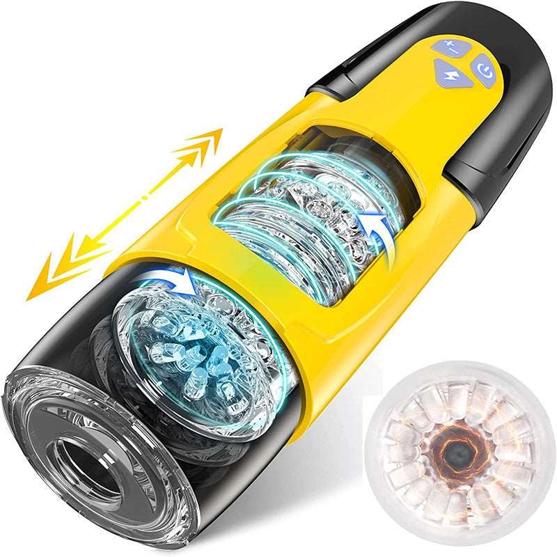 Suction-Base Rotating Masturbator - Ball-Bearing TPE Stroker