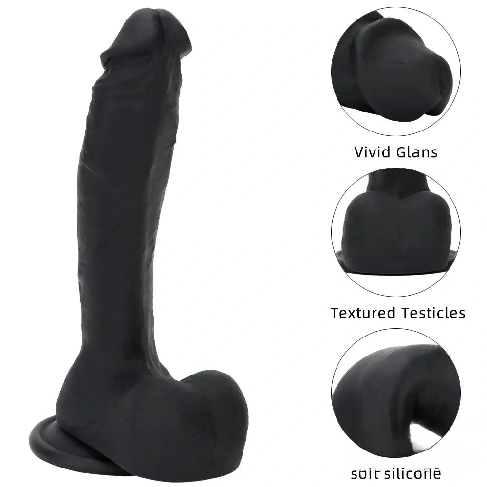 Suction Cup Dildo 8.46 in - Silicone Suction Dildo