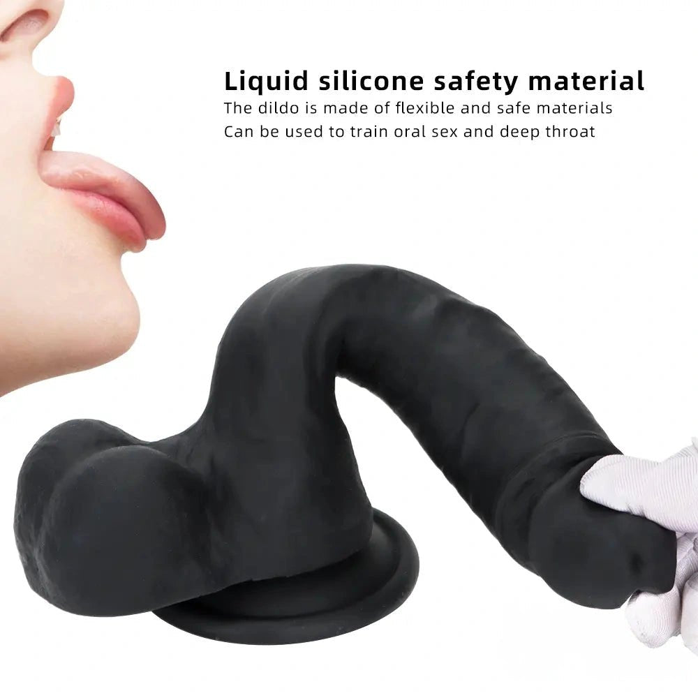 Suction Cup Dildo 8.46 in - Silicone Suction Dildo