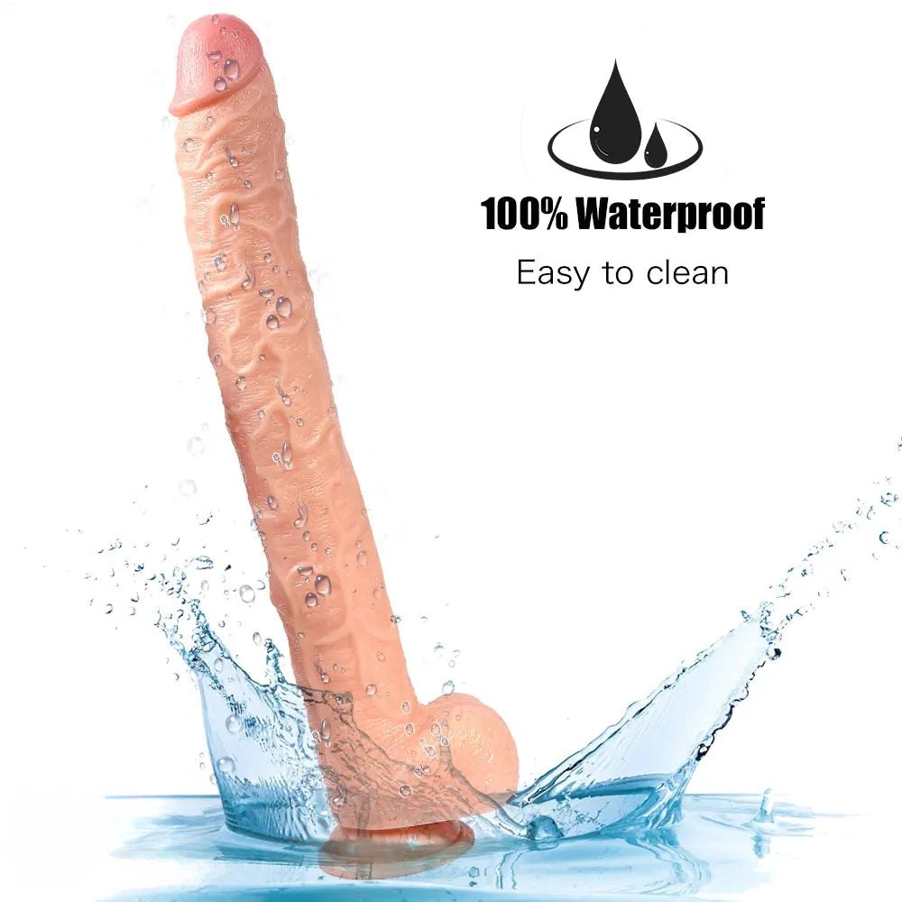 Suction Cup Phallus Dildo 17in - Lifelike Realistic Dildo