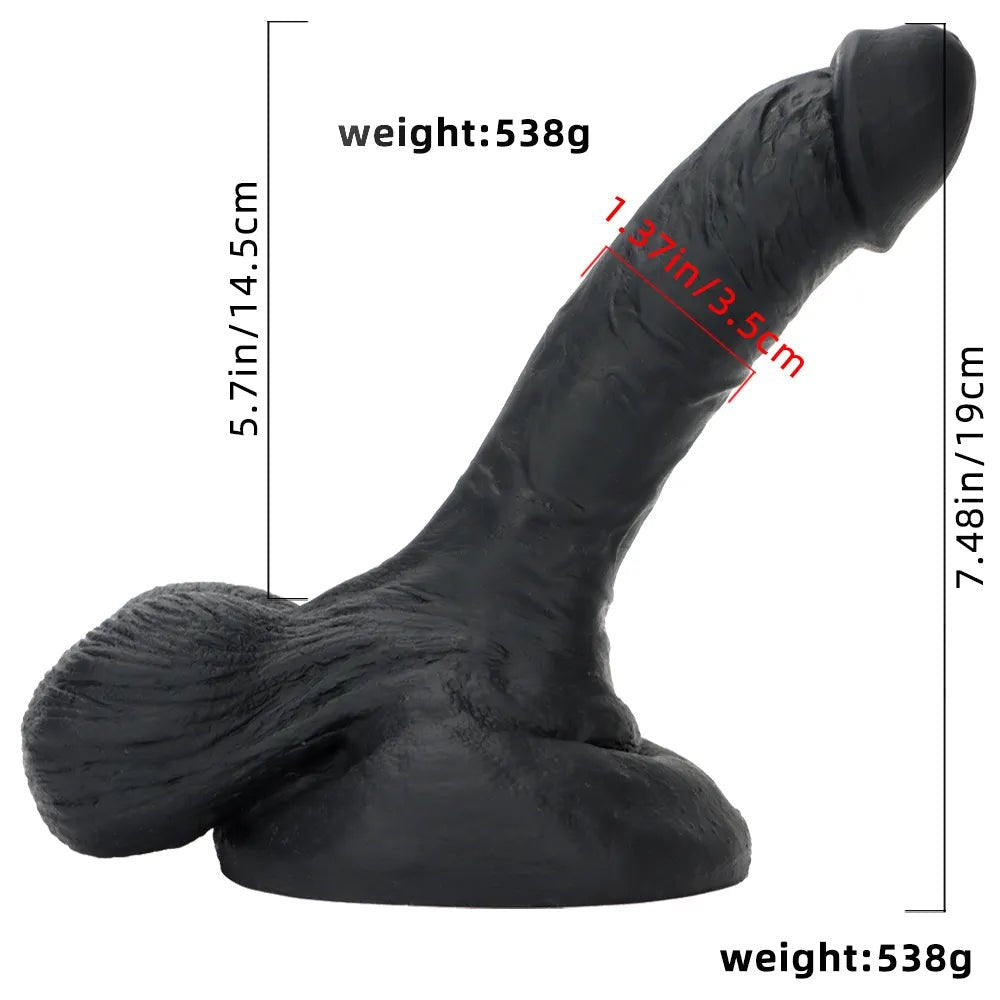 Suction Cup Silicone Dildo 7.5in - Suction Cup Dildo