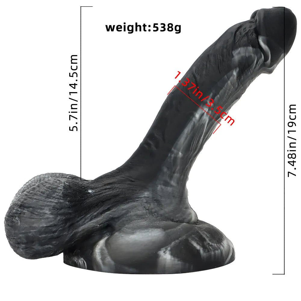 Suction Cup Silicone Dildo 7.5in - Suction Cup Dildo