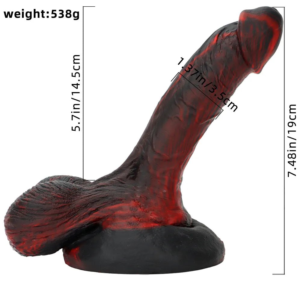 Suction Cup Silicone Dildo 7.5in - Suction Cup Dildo