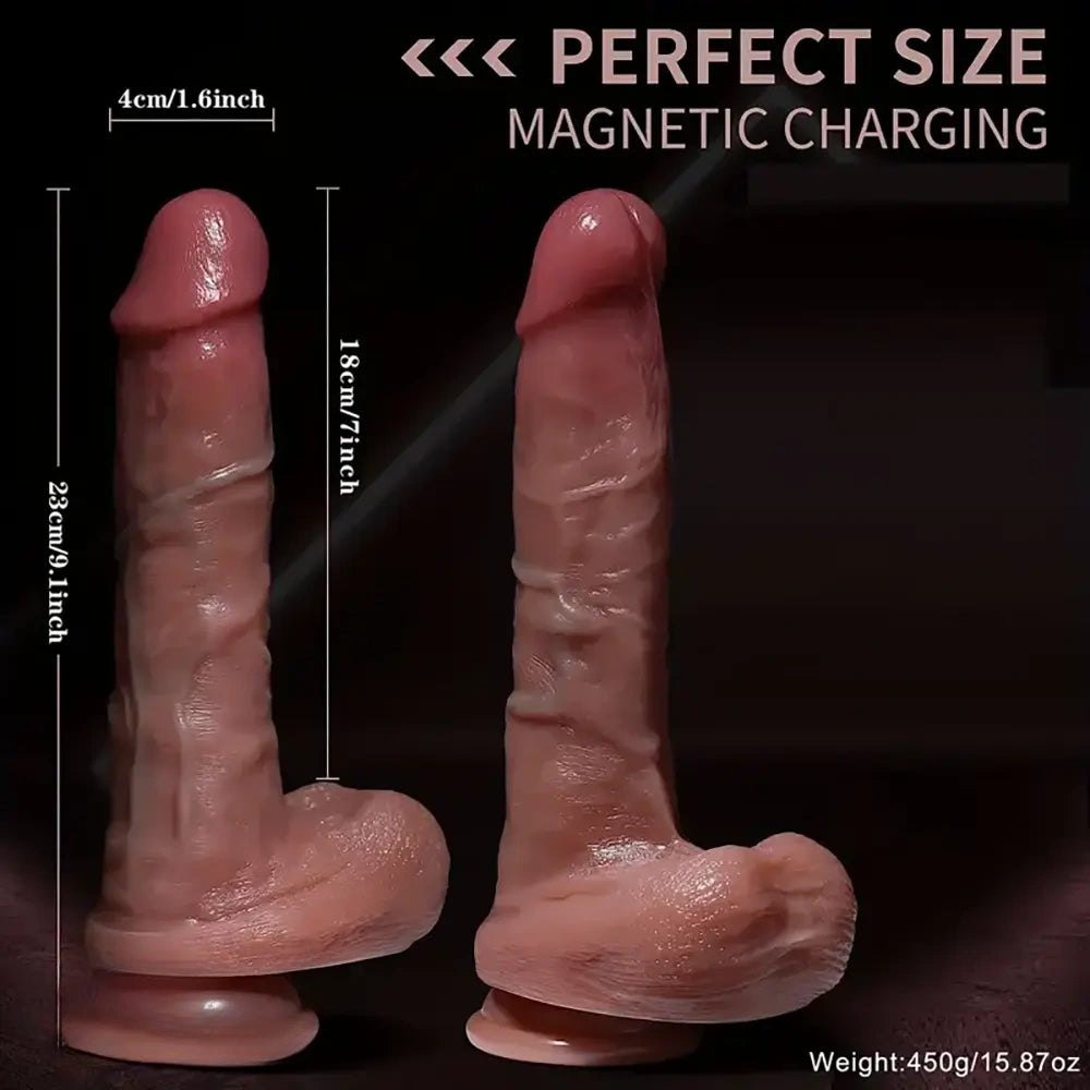 Suction Cup Silicone Dildo 9.1 In - Suction Cup Dildo
