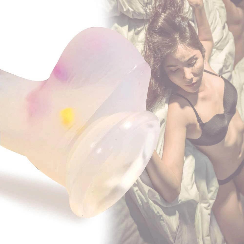 Suction Cup Dildo with Color Flecks - 9.25 In Silicone Dildo
