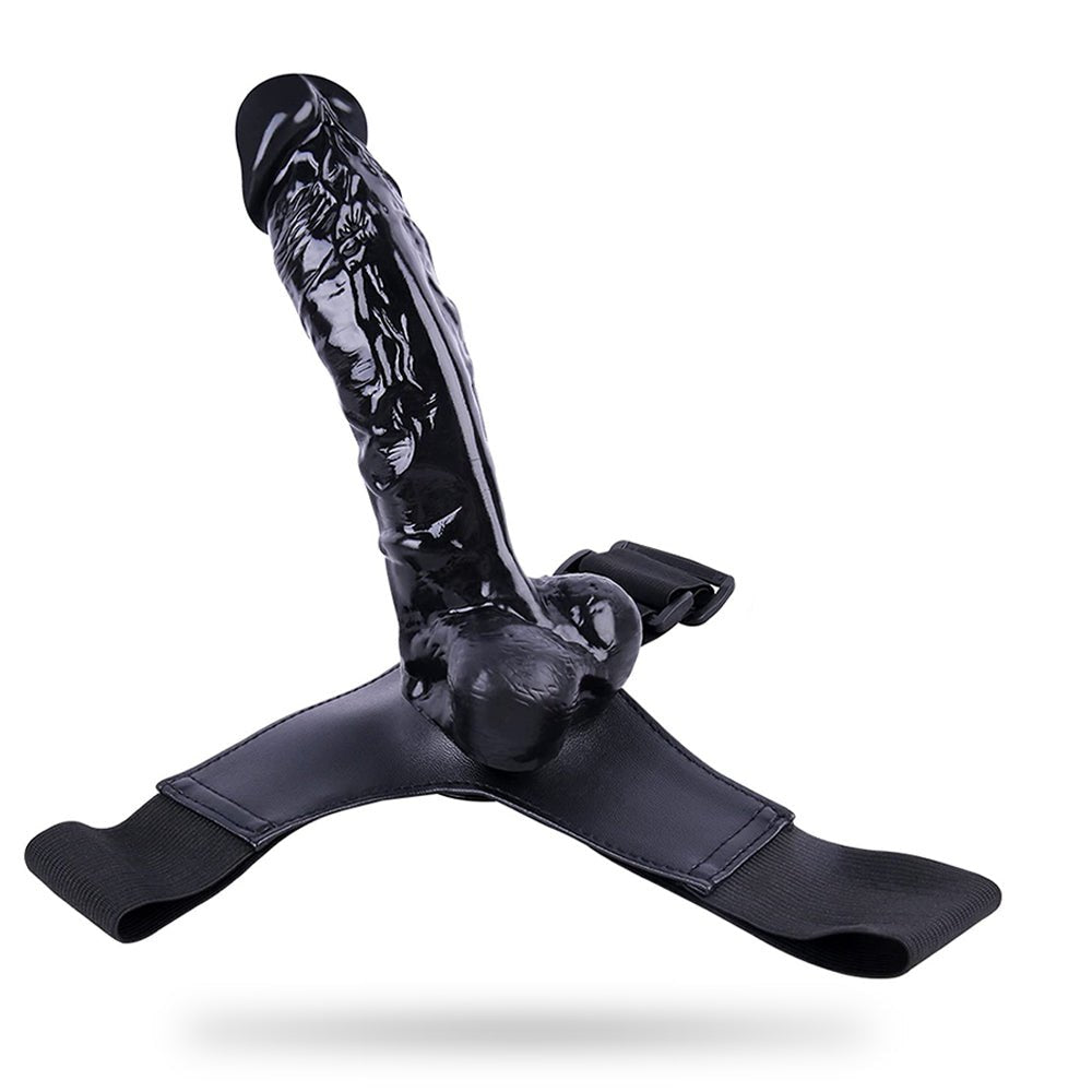 Suction Cup Strap-On Dildo 9 in - Silicone Harness Dildo Kit