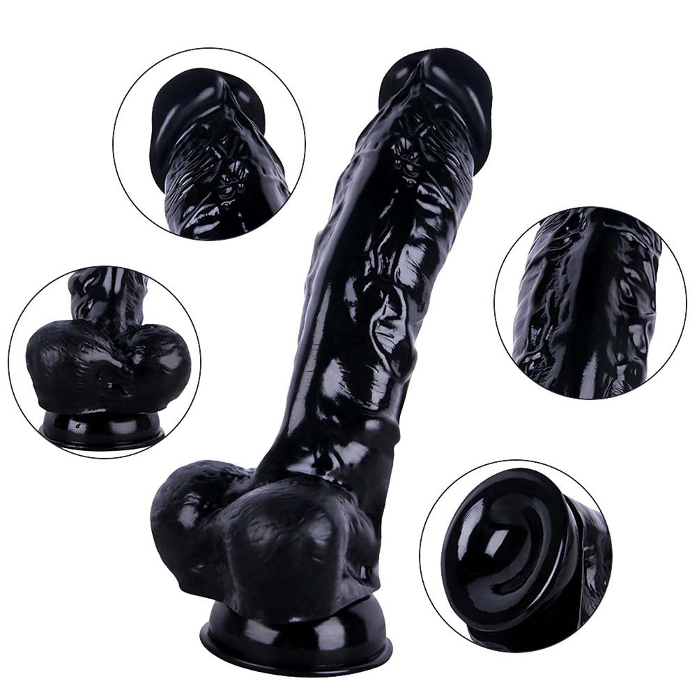 Suction Cup Strap-On Dildo 9 in - Silicone Harness Dildo Kit