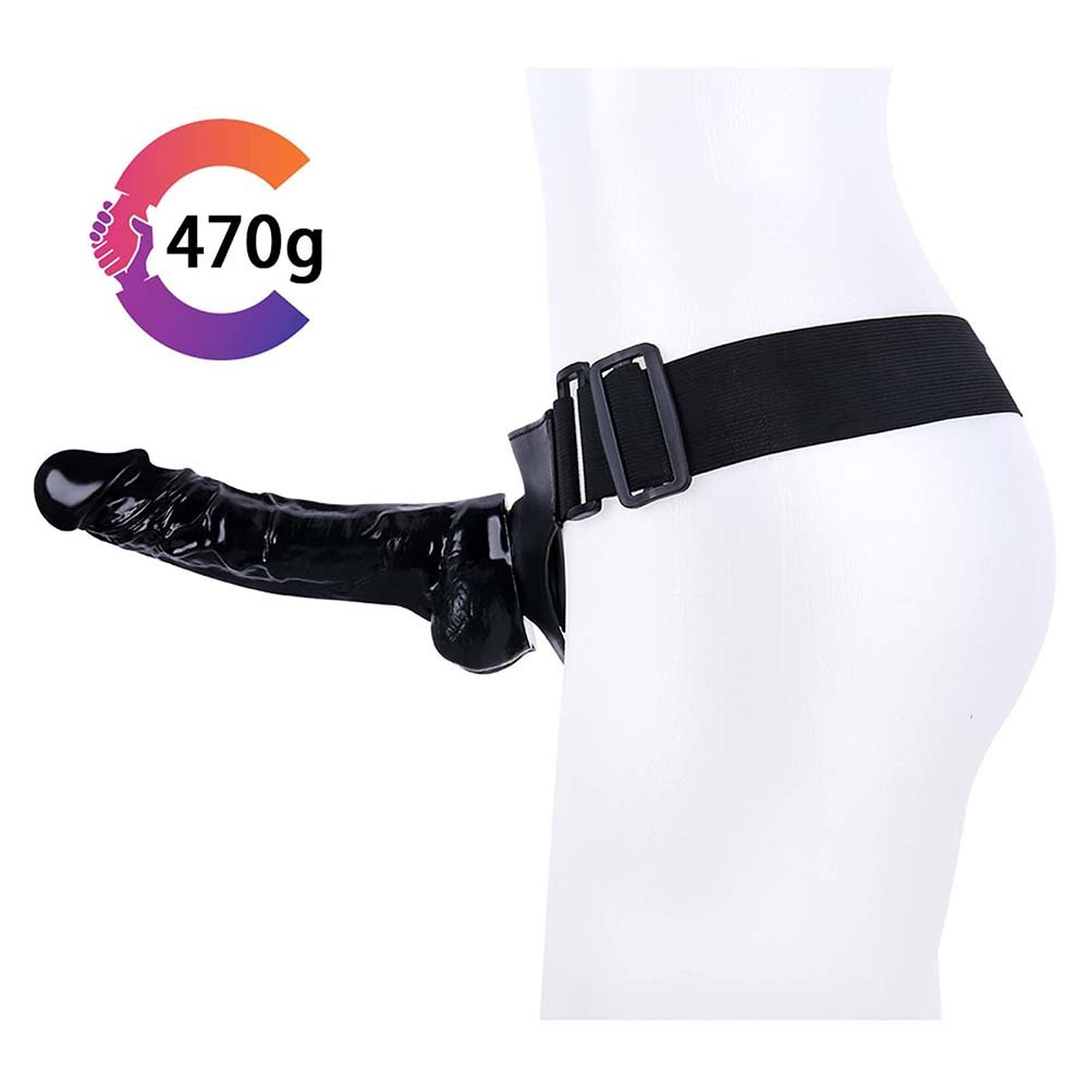 Suction Cup Strap-On Dildo 9 in - Silicone Harness Dildo Kit