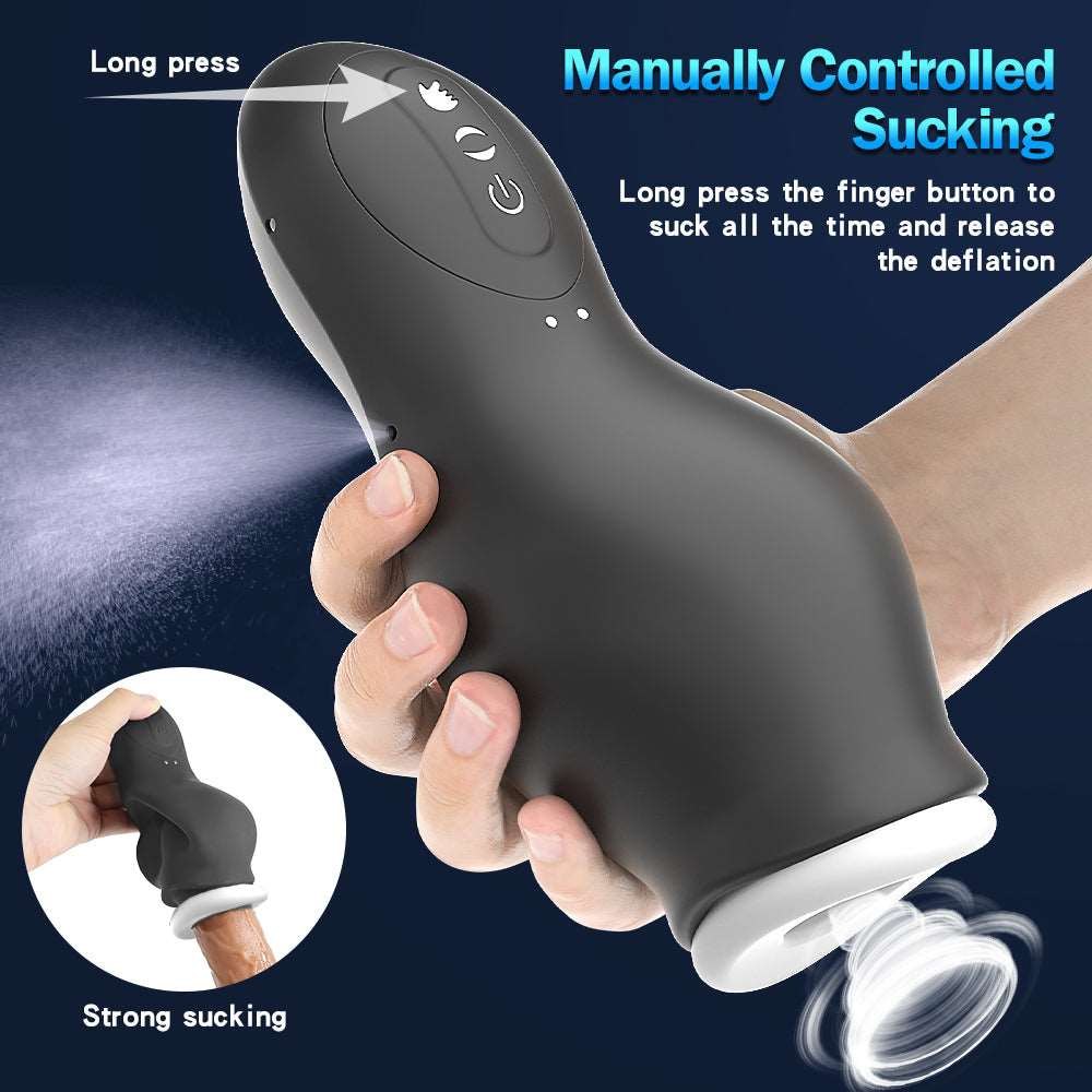 Suction Vibrating Stroker Cup - Waterproof Male Masturbator