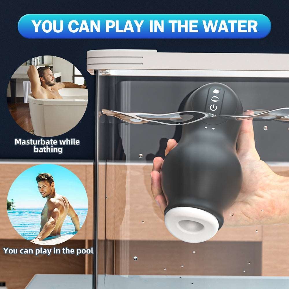 Suction Vibrating Stroker Cup - Waterproof Male Masturbator