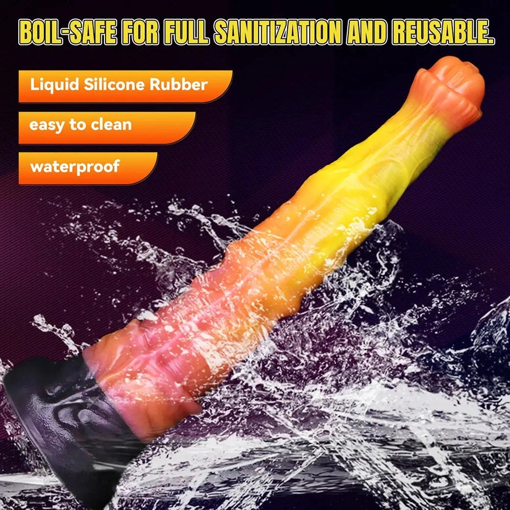Sunset Ombre Fantasy Dildo - Dragon Dildo In 3 Sizes