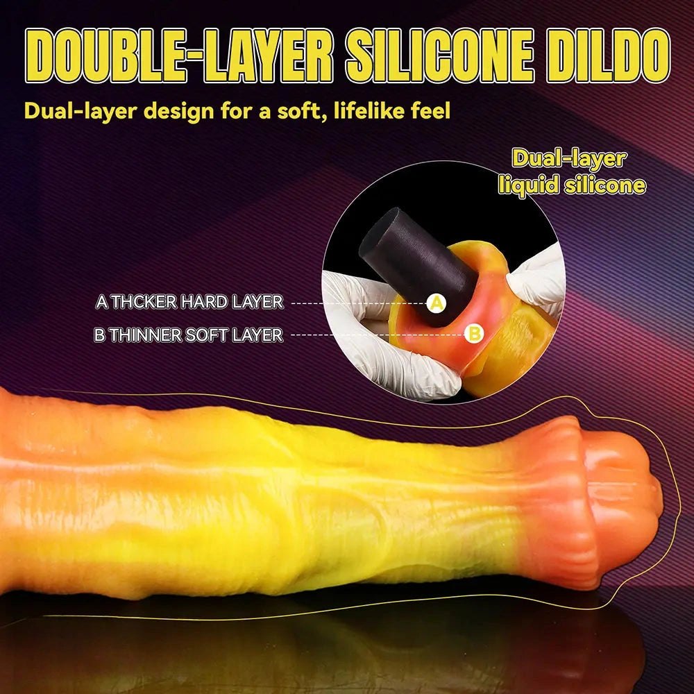 Sunset Ombre Fantasy Dildo - Dragon Dildo In 3 Sizes