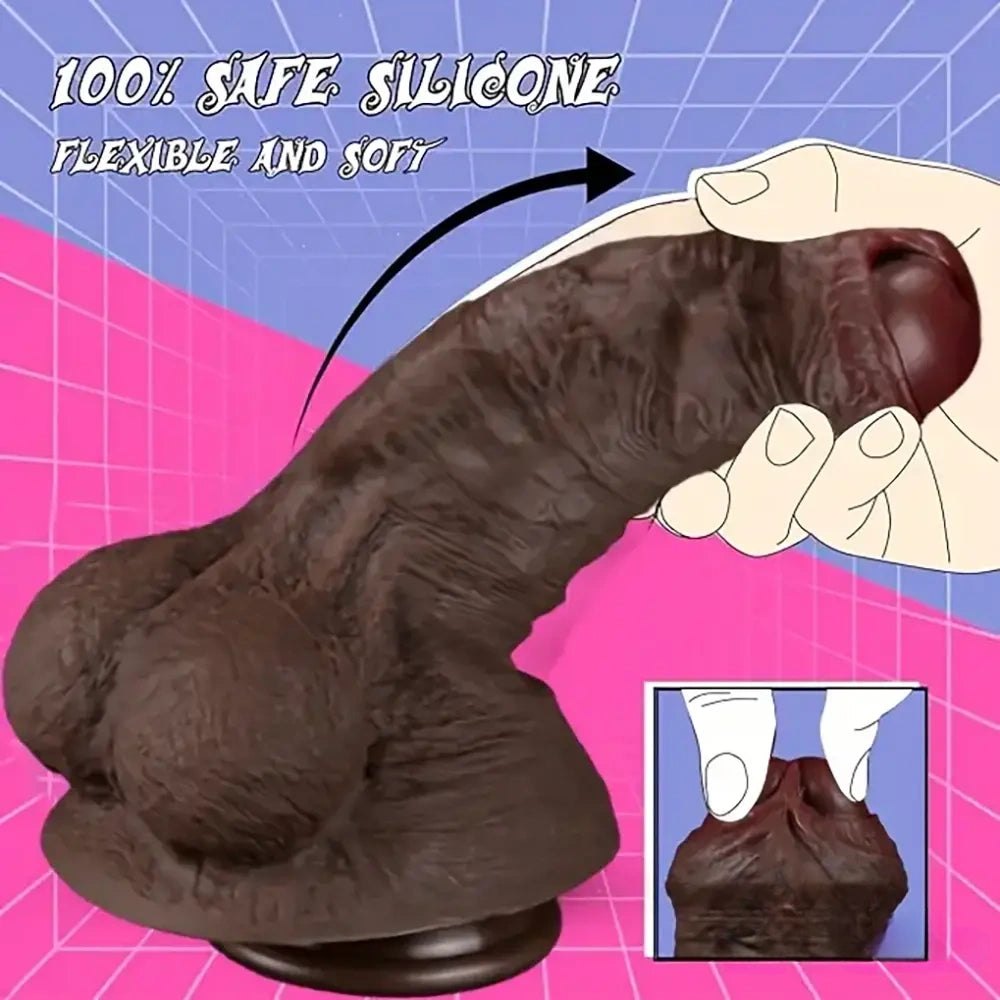 Superb Skin Suction Dildo 7.87in - Suction Cup Dildo