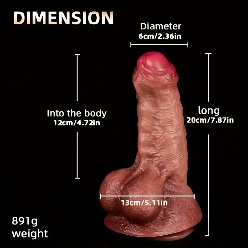 Superb Skin Suction Dildo 7.87in - Suction Cup Dildo