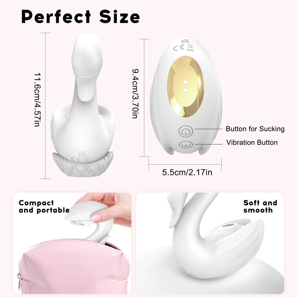 Swan Clitoral Suction Vibrator - Clit Sucking Toy
